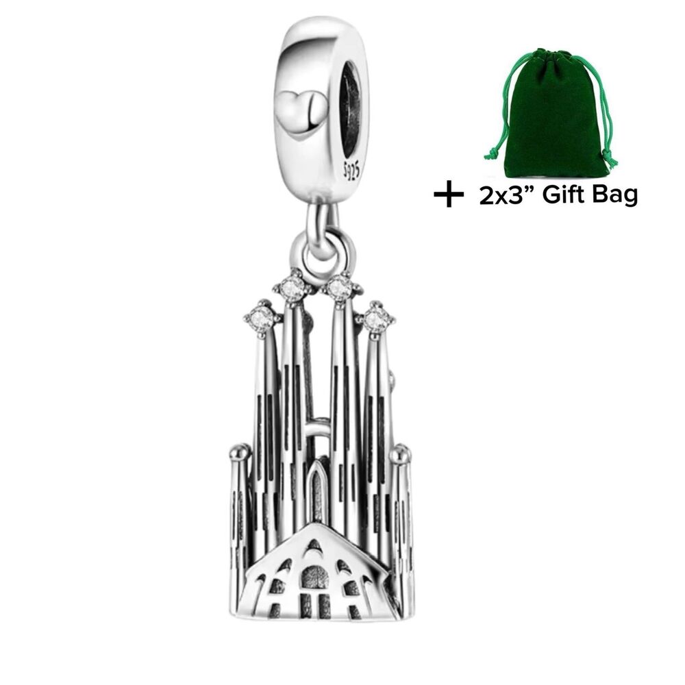 Barcelona Sagrada Familia Dangle Charm| 925 Silver | Brand New
